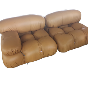 โซฟาห้องนั่งเล่นแบบโมเดิร์นคุณภาพสูง แยกส่วนได้อิสระ สำหรับพักผ่อน วัสดุกำมะหยี่บุเคล นุ่มสบาย ขาไม้ - Product Image 2