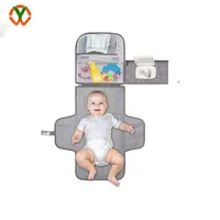 Sac à langer portable de luxe personnalisé BSCI pour nouveau-né, grand format, imperméable, en polyester et nylon, avec matelas à langer pour bébé