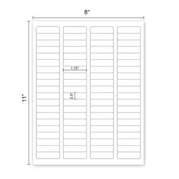 Label pengiriman label alamat stiker karton berperekat ukuran A4