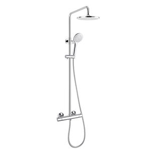 Columna de ducha Elmas cromada de 94 cm de altura con rociador de mano y cabezal de lluvia - Product Image 1