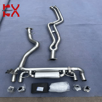Tuyau d'échappement en acier inoxydable poli miroir haute performance de 1,5 mm (avec contrôleur) Entrée 2 pour BMW Série 1 E82 2.0T