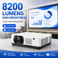 Projecteur laser haute luminosité 8200 lumens avec technologie 3LCD pour salle de conférence et grand écran