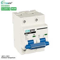 Interrupteur solaire DC MCB CNLonQcom 2P DC500V 80A 100A 125A Cuivre 6kA Capacité de coupure Protection du circuit Disjoncteur miniature