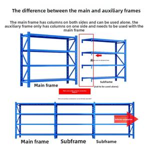 Étagères de stockage d'entrepôt en acier sans boulons réglables, protection contre la corrosion, finition peinte en poudre, étagères empilables sans boulons - Product Image 5