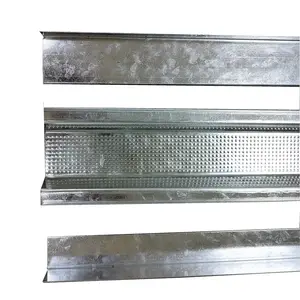 Accessoires pour panneaux de gypse Porte-profilé pour cloisons sèches en acier galvanisé Goujon/rail en métal/canal à fourrure Omega/C/U Quille en acier léger
