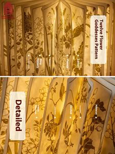 Lampe de livre moderne <span class=keywords><strong>et</strong></span> écologique, Cité interdite, Taobao, Douze dieux des fleurs, Musée, Veilleuse, Cadeau pour la fête des enseignants, Anniversaire, Batterie - Product Image 6