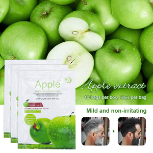 Professionele Appel Geen Ammoniak Vrije Haarkleur Kleurstof Sachet Met Kruidenextract Voor 100% Cover Grijs Wit Haar Private Label 30Ml - Product Image 3