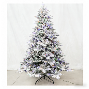Árbol de Navidad Artificial Esmerilado de Lujo Ecológico de 180 cm con Luces LED de Colores Preinstaladas para Uso Doméstico y Comercial - Product Image 5