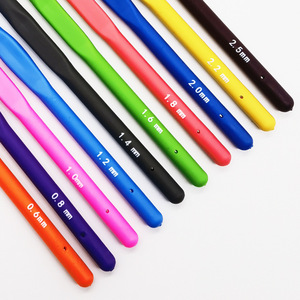 ชุดเข็มโครเชต์ขนาดเล็กพิเศษ 0.6 มม. ถึง 2.5 มม. ด้ามจับนุ่ม ปลายสีทอง สำหรับถักและงานฝีมือ - Product Image 3