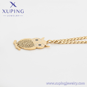 A00902977 gioielli xuping nuovo Design gufo di vendita caldo 14K <span class=keywords><strong>oro</strong></span> carino elegante collana di lusso per le donne - Product Image 3