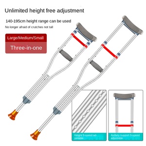 Bastone da passeggio 3 in 1 in lega di alluminio per <span class=keywords><strong>giovani</strong></span> e anziani, leggero, antiscivolo, anti-caduta, con assorbimento degli urti - Product Image 2