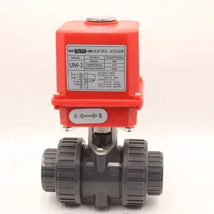 Electric Pvc Ball Valve With Electric Actuator 2way DN50 Electric Motorized UPVC/CPVC/PVC Ball Valve Water Plastic Thread