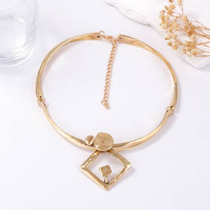 Collar de aleación redondo geométrico articulado Irregular Punk de tendencia Retro para mujer - Product Image 3