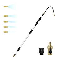 VITOP 3M Perche télescopique multifonctionnelle en aluminium pour nettoyage de gouttières, interrupteur en laiton, écologique, réutilisable, efficace pour le débouchage