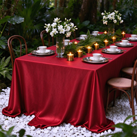 Nappe de table en polyester jacquard de luxe à motif floral, lavable, infroissable et résistante à la chaleur pour mariage, banquet et fête