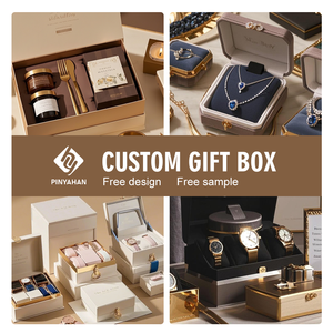 Thanh Lịch Vàng Sang Trọng Từ Gấp Hộp Quà Tặng Nam Châm Hình Thức Chèn Cứng Nhắc Hộp Quà Tặng Bán Buôn Hộp Bao Bì Cho Abaya Giản Dị - Product Image 5