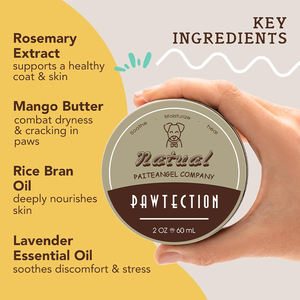 Protégez les pattes des surfaces chaudes, du sable, du sel et de la neige Baume naturel pour pattes de chien Ingrédients naturels biologiques Baume pour pattes de chien - Product Image 2