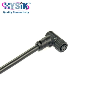 90도 M8 4핀 암 케이블 IP67 차폐형 비차폐형 코딩 커넥터-오픈 엔드 연결 - Product Image 1