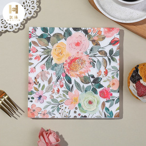 Floral Printed Paper Napkins 330mmx330mm Disposable For Wedding Party <b>Decoration</b> - Product Image 1