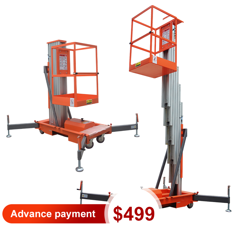 1 год гарантии Мобильная Портативная Алюминиевая подъемная платформа Электрическая воздушная Рабочая платформа