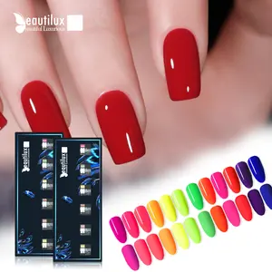 Beautilux Gel Polish Kit Neon Farbe Nagellack Gel Lack Zucker Gele Sommer Candy Hot Pink Grün Gelb Lack 6 teile/satz 36PCS