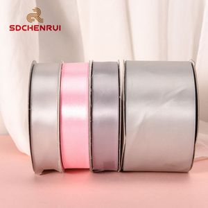 도매 100% 폴리에스터 실크 새틴 리본 100 야드 단일 얼굴 1 1/2 인치 196 사용자 정의 색상 38mm 순수 낮은 MOQ 롤 선물 - Product Image 3