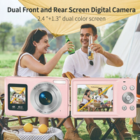 Appareil photo numérique 4K pour vlogging et photographie, 80MP, double écran, point et shoot, autofocus, zoom 16X, flash, batteries, carte SD, adolescents, adultes