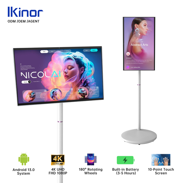 IKinor 4k  32 Inch Portable Smart Tv Touch Screen for Movable Kitchen Smart Companion Screen
