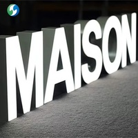 Letrero Luminoso LED de Alta Calidad, Letrero con Logotipo Personalizado de Alto Brillo, Letras Luminosas 3D LED para Exteriores