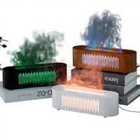 Humidificateur à flamme à grand volume de brouillard simulé, cheminée intégrée, lumière d'ambiance USB, flamme domestique