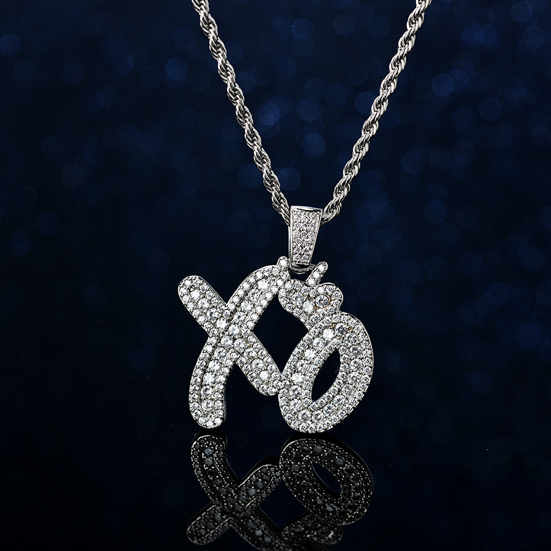 Collier Avec Pendentif En Forme De Lettre XO Pour Accessoires De Mode