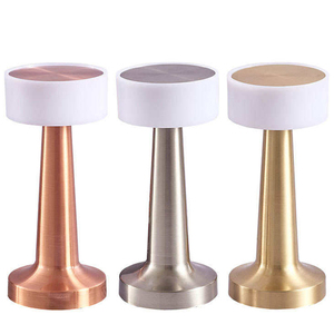 Expédition d'usine Led Rétro Or Lampe De Table Rechargeable Capteur Tactile Sans Fil Lampe De Bureau Pour Bar Restaurant Café Salon R - Product Image 4