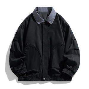 Veste pour hommes, <span class=keywords><strong>manteau</strong></span> d'affaires décontracté et polyvalent à revers pour hommes, veste ample en coton lavé de haute qualité, <span class=keywords><strong>grande</strong></span> <span class=keywords><strong>taille</strong></span> - Product Image 1