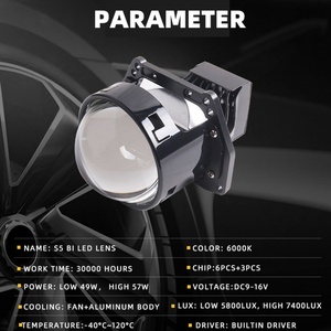 เลนส์โปรเจคเตอร์ LED แบบ Bi-LED ขนาด 3 นิ้ว S5 6000K 49W-57W สำหรับรถยนต์ Camry และ Accord ผลิตตามสั่งจากโรงงาน - Product Image 4