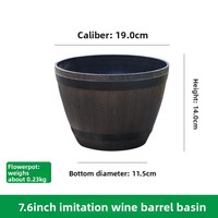 Pot de fleurs rustique en plastique - Durable et léger pour une utilisation intérieure/extérieure à la maison et au jardin