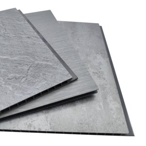 Marble Rock Look Paneles de revestimiento de paredes de baño Panel de pared de PVC Hojas huecas duraderas - Product Image 2