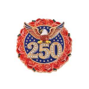 250周年纪念胸针 - 环保合金水钻珐琅别针，美国爱国纪念首饰 - Product Image 5