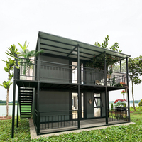 Maisons préfabriquées modulaires en acier de luxe prêtes à l'emploi, de 20 à 40 pieds, pliables, avec salles de bain, hall, design contemporain, extérieur