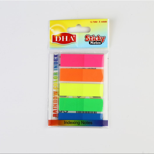 Sticky Note Tabs Colored Index Tabs Flags Fluorescent Pet Sticky Notes Memo Fluorescent 5 Colors PVC Film Index Pad Page