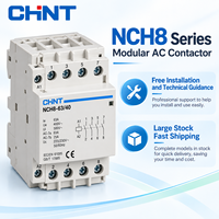 Contacteur AC modulaire CHINT NCH8 20A 25A 40A 63A 1P 2P 4P Bobine 24V 220/230V 50/60Hz Rail DIN pour contrôle domestique et industriel
