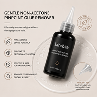 Kit de colle à ongles semi-solide professionnelle Litchea, sans acétone, sans bulles, système d'ongles à presser sans UV