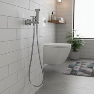 <span class=keywords><strong>Douchette</strong></span> <span class=keywords><strong>WC</strong></span> complète en laiton chromé à pression réglable pour eau chaude et froide - Product Image 2