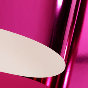 Glossy Pink Mirror Reflective Coated Mirror <b>Paper</b> Sheet Aluminized Holographic Foil Mirror <b>Paper</b> For Bouquet Gift Packaging - Product Image 1