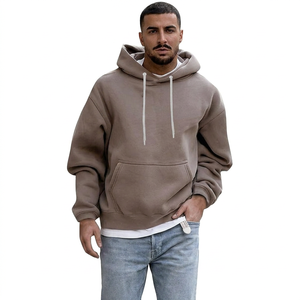 Sweat-shirts en molleton 100% polyester 230 GSM avec logo personnalisé pour hommes, broderie de haute qualité, grande taille, style décontracté ample pour l'hiver - Product Image 1