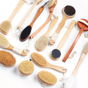 Kuru Vücut Fırçası Çevre Dostu Ahşap Banyo Fırçası Bambu Sırt Ovma Fırçası 2 Taraflı Duş Domuzu Kılı At Kılı Sisal Özelleştirilmiş Yumuşak - Product Image 1
