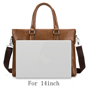 Sac fourre-tout de voyage d'affaires pour hommes, sac pour ordinateur portable 14 pouces, porte-documents en cuir PU - Product Image 5