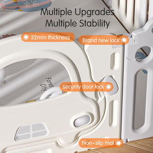 באיכות גבוהה להתאמה אישית תינוק גדר בטיחות ילדי נייד לבן האחרון לשחק חצר גדול Playyard פלסטיק מקורה ילדים לול - Product Image 3