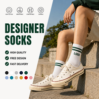 Chaussettes de sport durables à logo personnalisé, motif graphique personnalisé, pour adultes, printemps, basketball, tennis, course à pied, marche