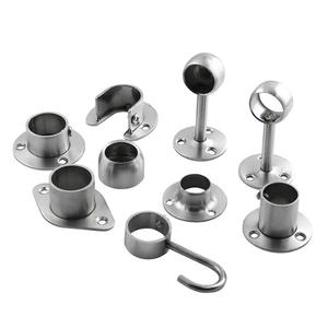 Support de tube en acier pour tringle à vêtements, tringle à rideaux, <span class=keywords><strong>fixation</strong></span> au plafond, pinces de support fixes, 20/22/25 mm - Product Image 2