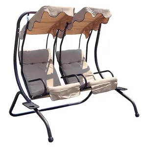 Outdoor Swing Glider Cadeira com Removível Canopy e Cup Trays